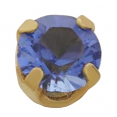 14K 3mm Sapphire Crystal