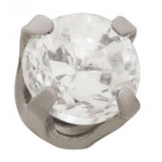 14K White Gold 3MM CZ