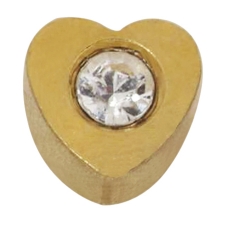 24K GP CRYSTAL IN HEART