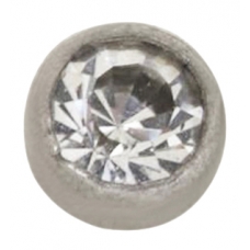 14K WG 3MM CRYSTAL BEZ