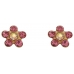 14K Rose w/Crystal Flower