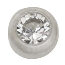 14KT White Gold 2mm Crystal Bezel